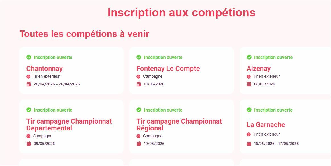 Inscription aux concours